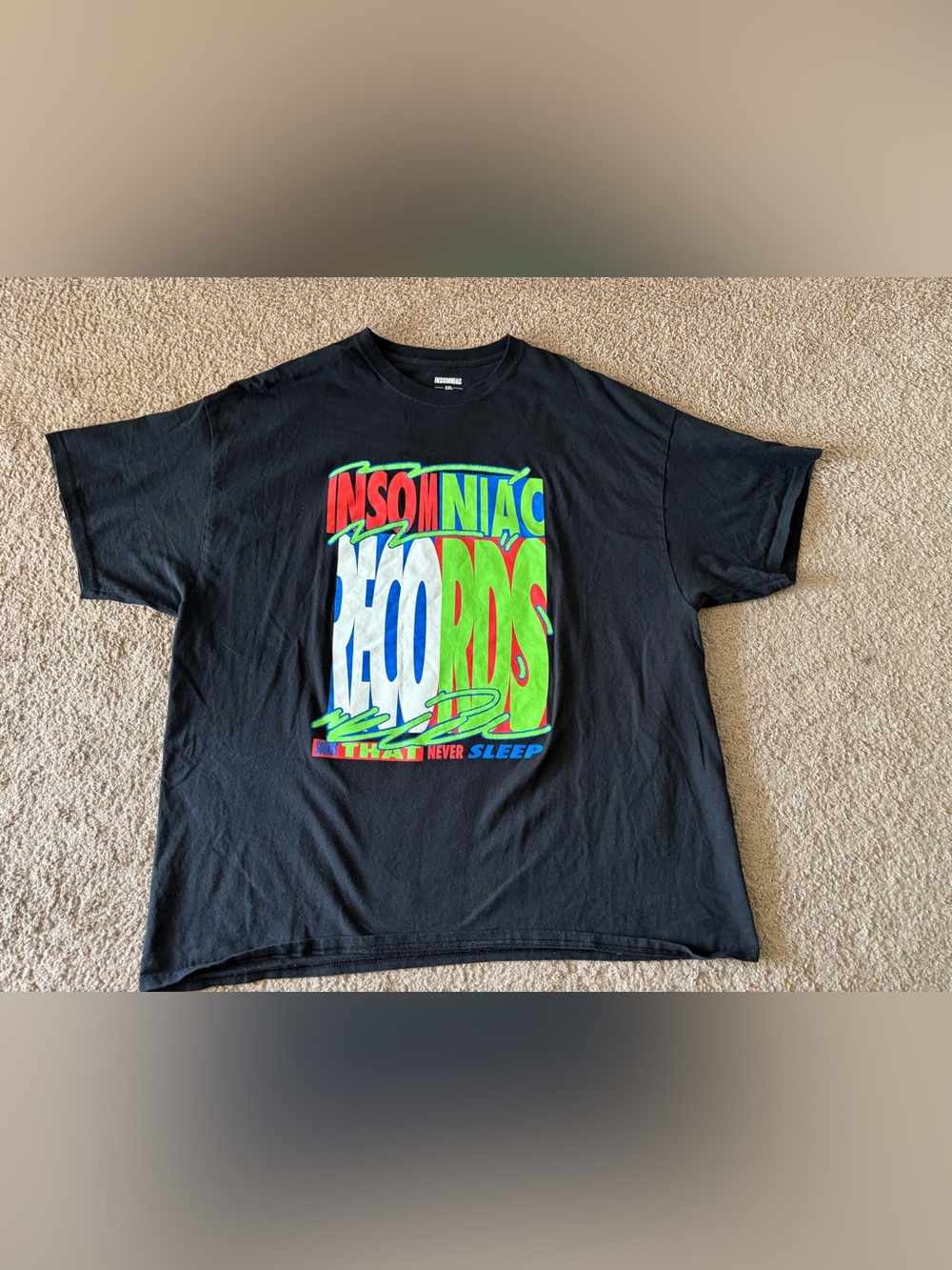 Men’s Insomniac Records Shirt Sounds That Never Sleep